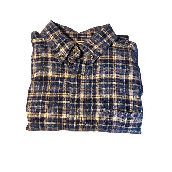 L.L. Bean Men’s Large Plaid Flannel Shirt - Picture 1 of 4